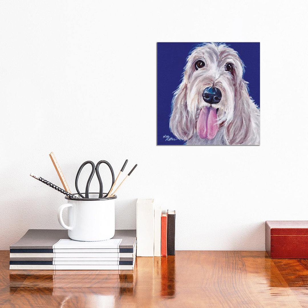 Olive The Grand Basset Griffon Vendeen by Hippie Hound Studios - Wrapped Canvas Painting