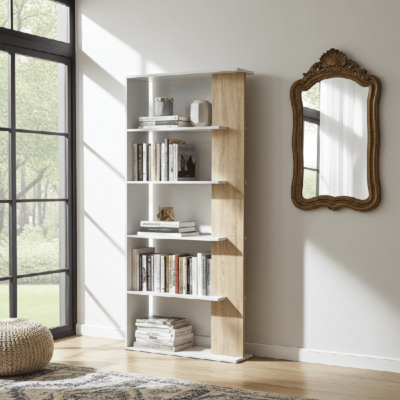 Beuford 180cm H x 90cm W Ladder Bookcase