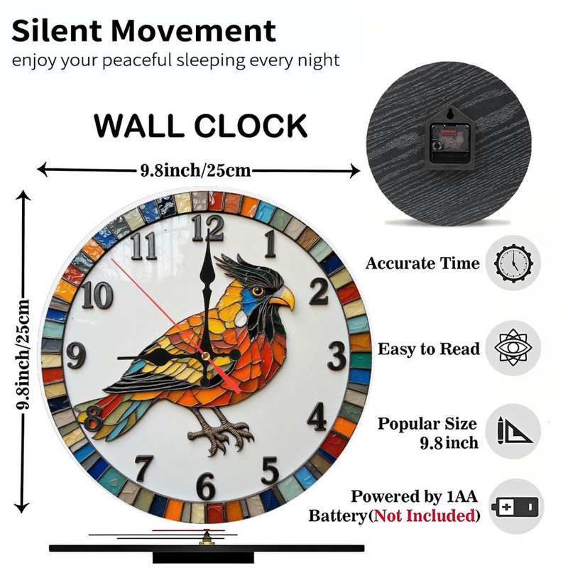 Horloge murale colorée