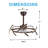 Olamide 24" DIY Shape Adjustable Ceiling Fan with Lights Remote and APP Control-506981702