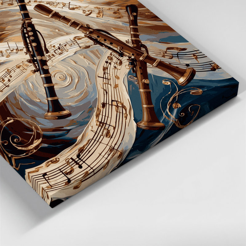 Art mural sur toile beige, H 20 po x l 24 po