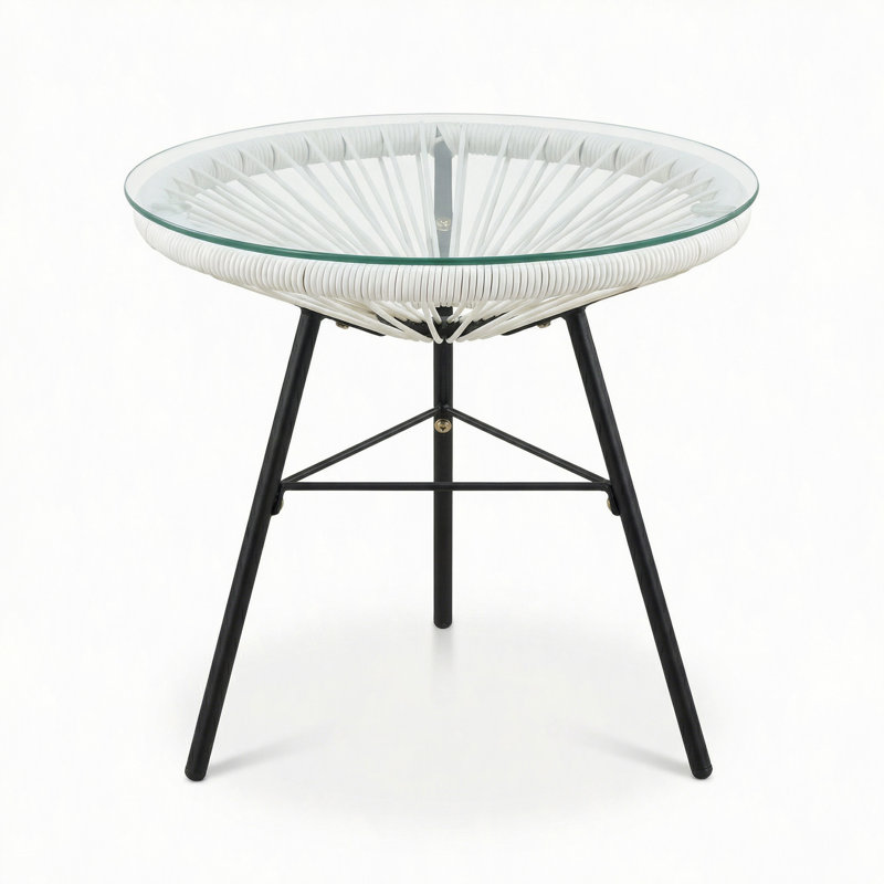 Table d'appoint en osier synthétique NUSA