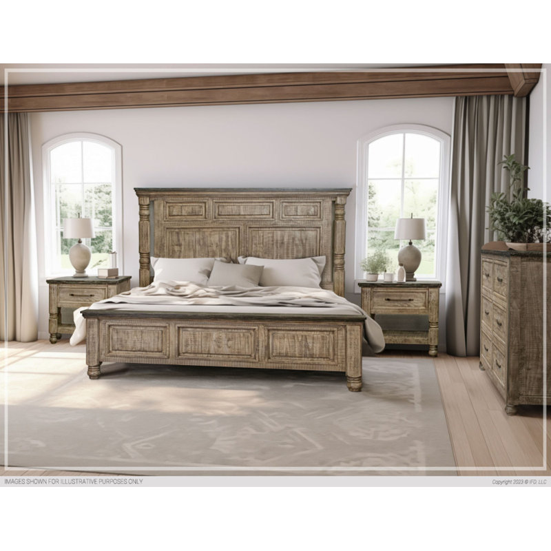 Lit standard en bois massif Andros, Grand