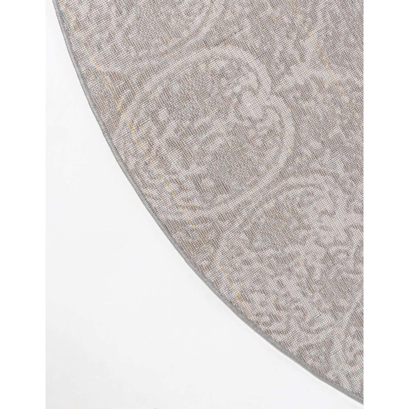 Tapis rond ikat nacré Oneita, Rond 5 pi