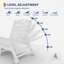 Chaise longue d'extérieur en PEHD avec roulettes, chaises longues de piscine surdimensionnées en PEHD à 5 positions, chaises longues de piscine-832034585