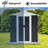 5X3 Ft Grey Sliding Door Garden Shed For Outdoors Storage Apex Roof Design-121499247-121499248