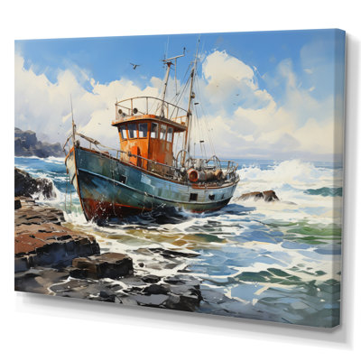 «Fishing Boat Dreamy Regatta III», reproduction d'art sur toile