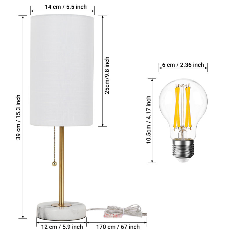 Haymer Table Lamp, White