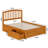Richmond Solid Wood Platform Bed with Panel Footboard and Storage Drawers-96140408