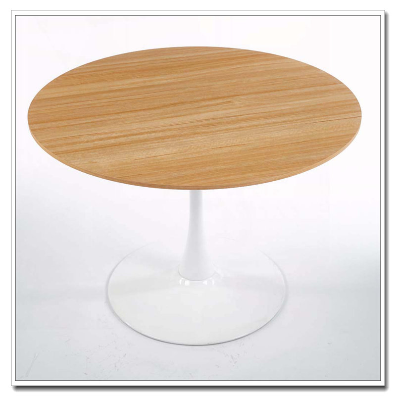 42.1" Dining Table, White+Light Oak