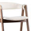 Ensemble de 2 tabourets de comptoir Ebik, bois brun noyer, boucle beige