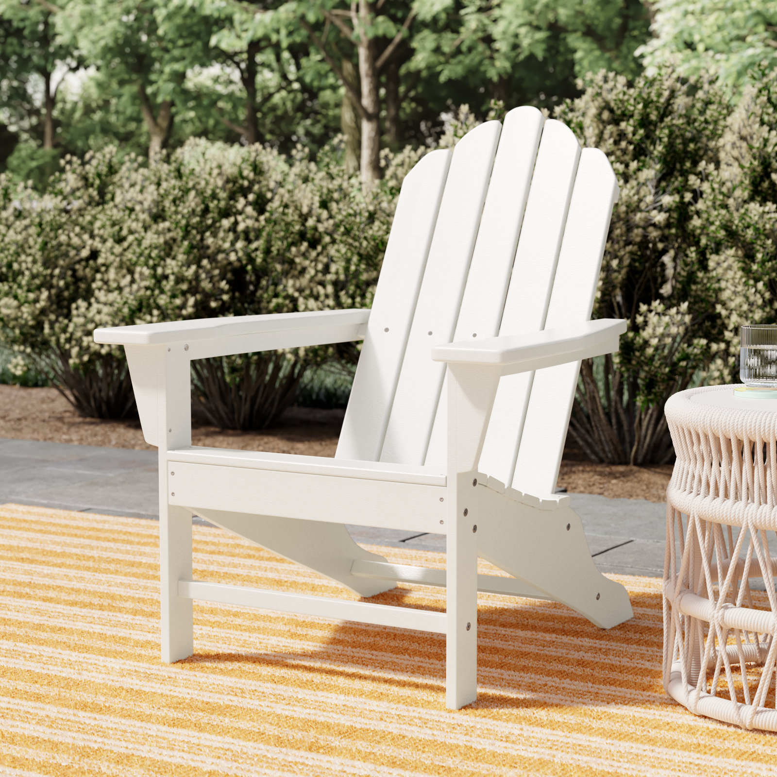 POLYWOOD® Long Island Adirondack Chair, White