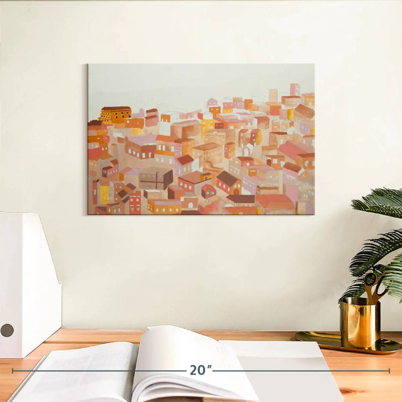 Moroccan Town, 8" H x 12" W