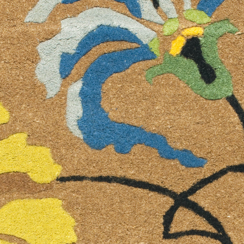 Tapis brun en laine touffeté à la main Candelo, Rectangle 7 pi 6 po x 9 pi 6 po