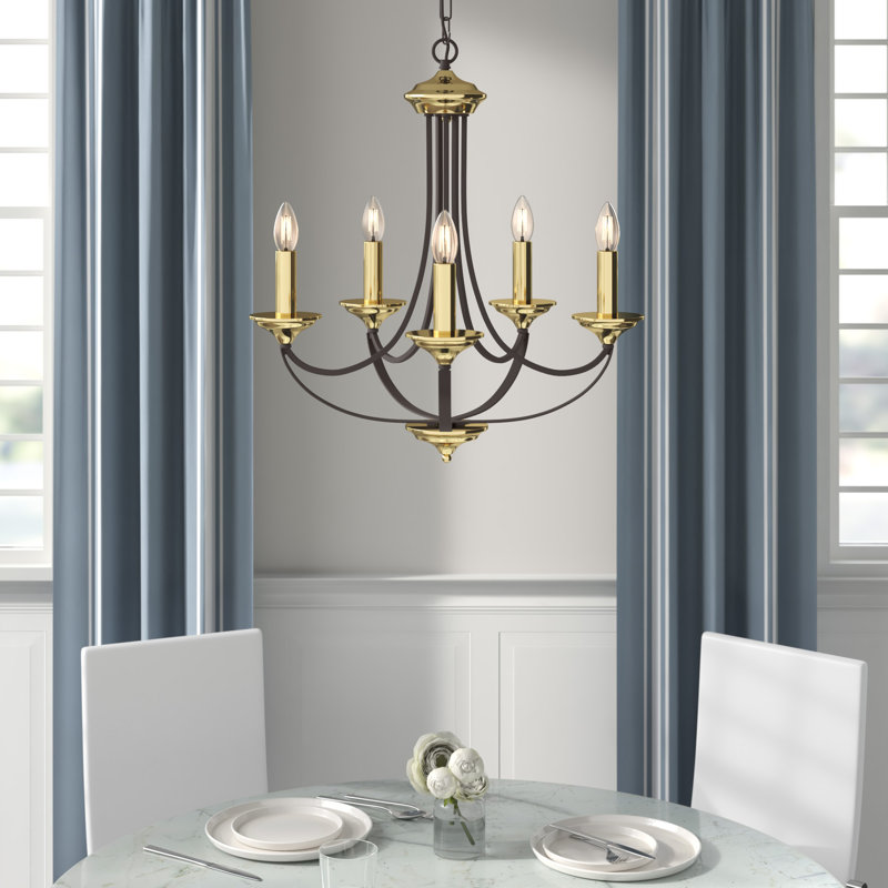 Lustre 5 lumières façon bougie Limeuil