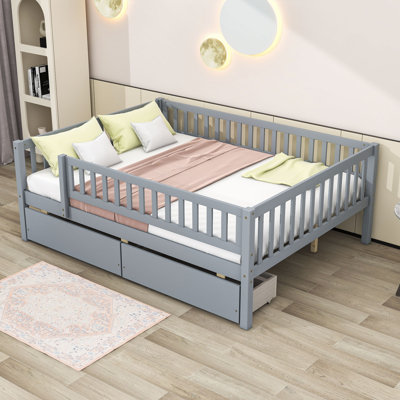 Wood Daybed with Two Drawers