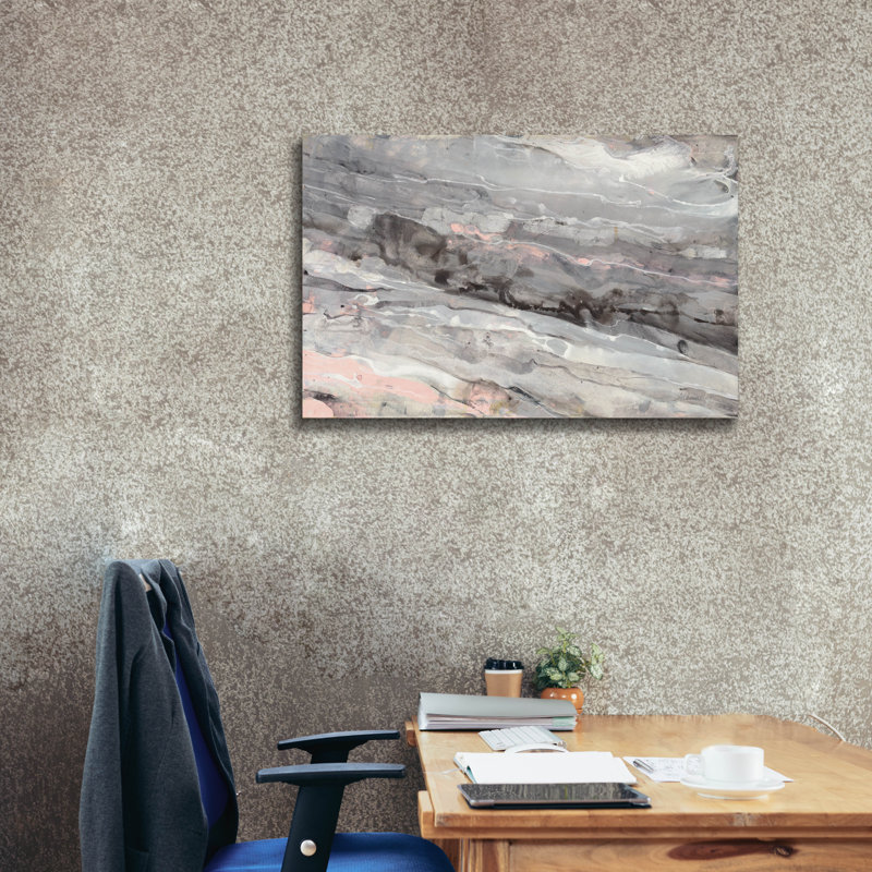 «Albaster Blush» par Albena Hristova, art mural sur toile, H 26 po x l 40 po x P 1,5 po