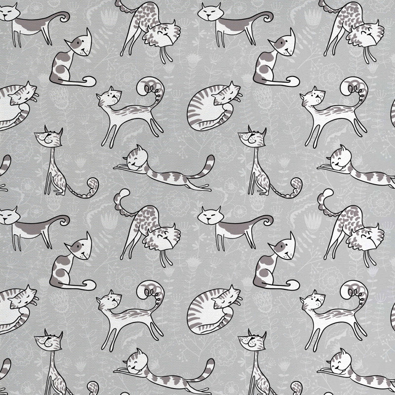 Tissu posant des chats, H 36 po x l 58 po x P 1 po