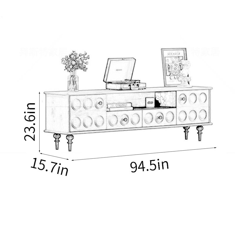 Meuble télé American Locker, 94.5"