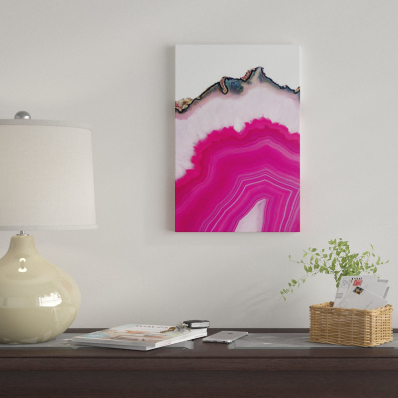 « rose agate slice », impression sur toile, H 40 po x l 26 po x P 1,5 po, Pas de tapis, Toile tendue
