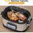 11-in-1 Multi Slow Cooker Roaster Oven, 6.5QT Sliver Digital Programmable Slow Cooker with Rack, Large Removable Nonstick Crock, Glass Lid, Multicooker with Timer Temp Control, Delay Start
