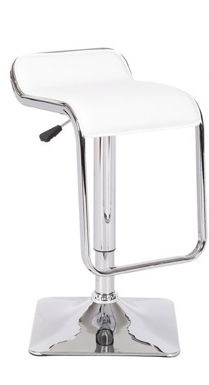 Tabouret tournant à hauteur réglable Alamin, Blanc