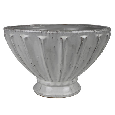 Footed Stoneware Bowl, Ceramic