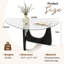 Table basse moderne triangulaire avec base en bois massif et table d'appoint en verre Triangle