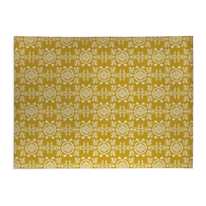 Tapis de cuisine léger Jackie, Rectangulaire 3 pi x 5 pi, Doré