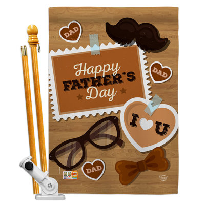 Ensemble de drapeaux en polyester 40 po x 28 po Love You Father