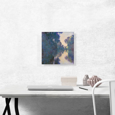 "Morning on the seine près de Giverny" par Claude Monet, reproduction d'art sur toile tendue