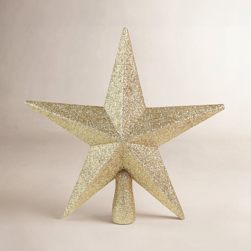 Décoration pour sommet de sapin étoile brillante, Doré