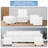 Rudwan Convertible Sectional Air Leather Loveseat with Ottoman – Modern Reversible Chaise Sofa-95668603