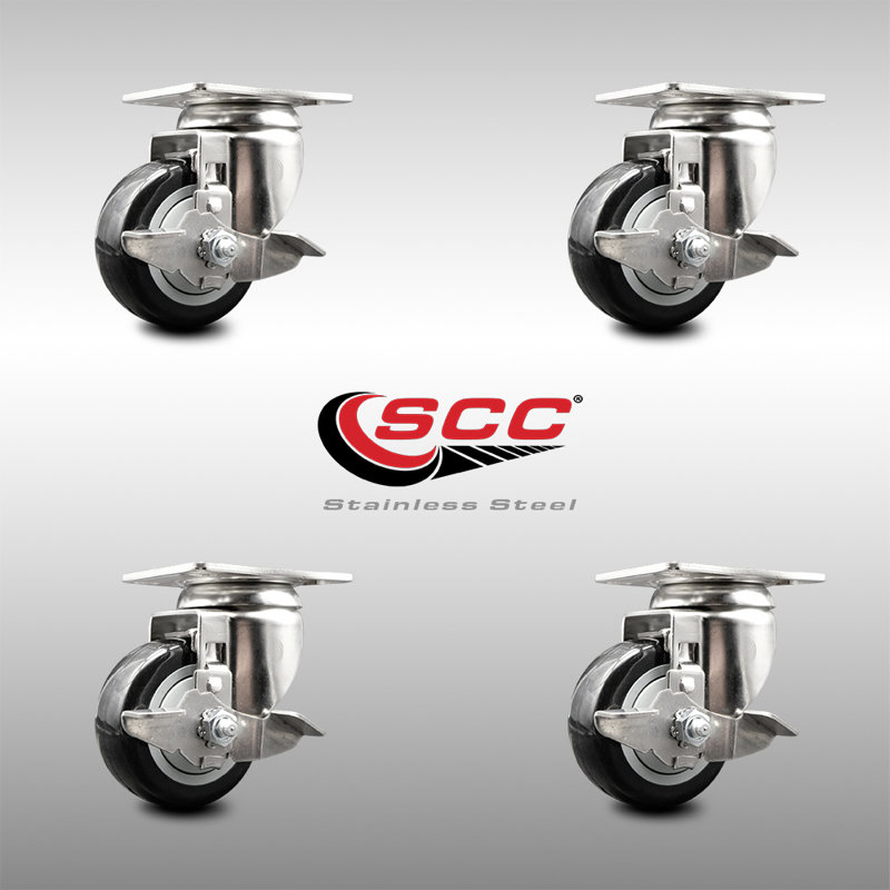 Polyurethane Caster, Black