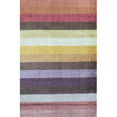 Viscose Striped Indoor Rug