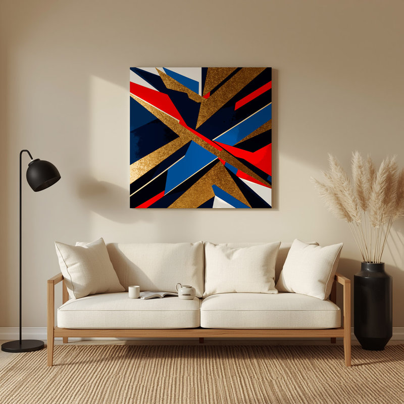Art mural rigide en métal bleu 79, H 16 po x l 16 po