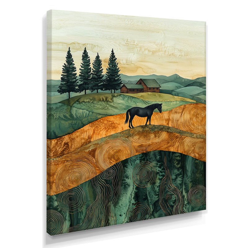 Margison - animaux, art mural sur toile, H 32 po x l 16 po, Toile tendue, Ne s’applique pas