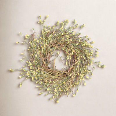 26" Handcrafted Twig, Wildflower No Holiday Wreath