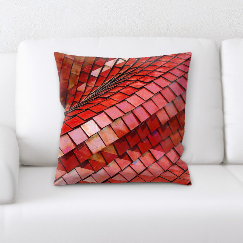 Coussin décoratif rouge Lamar