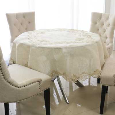 Orosco Solid Colour Round Tablecloth