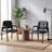 Leather Office Reception Chairs Set with Padded Armrests, Metal Frame for Home