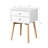 Side Table, Bedside Table With 2 Drawers, Mid-Century Modern Storage Nightstand, Small Bedside Table-2064229017