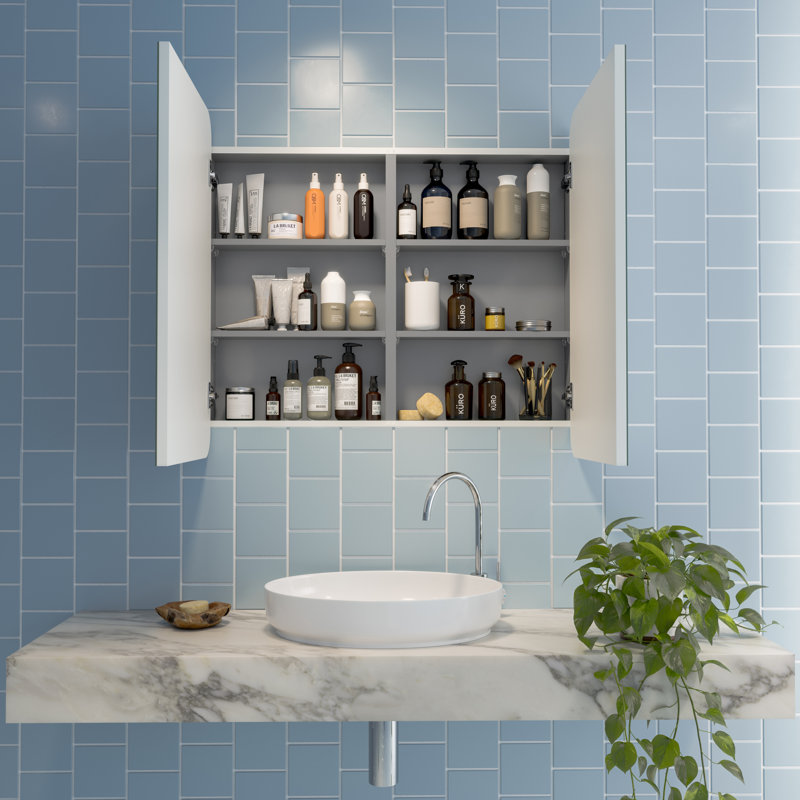 Two Door MDF Square Shape Medicine Cabinet
