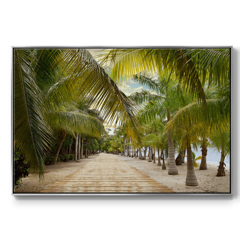 Tropical Walkway, reproduction d'art sur toile, Argent, H 17 po x l 25 po x P 2 po