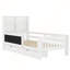 Lit plateforme simple avec tableau noir et rangement, bois massif, design adapté aux enfants et peu encombrant et créatif-48881576-48881577