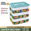 Boîte de rangement 12L pour blocs de construction grande capacité de rangement empilable