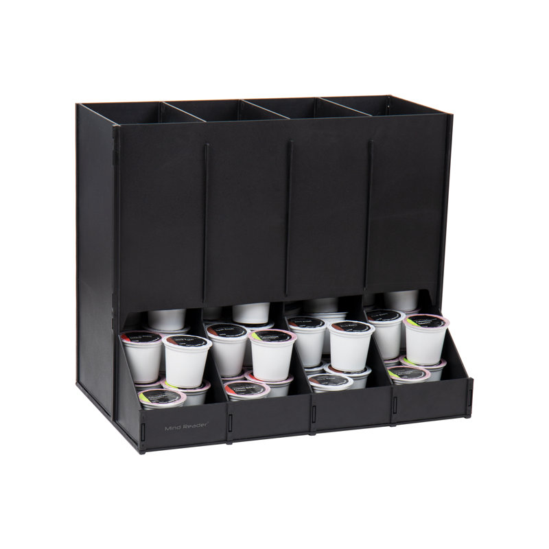 4-Compartment Single Serve Coffee Pod Dispenser, 120 Pod Capacity, 14.5"L x 9"W x 12.25"H