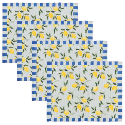 Polyester Blend Abstract Rectangle Placemat