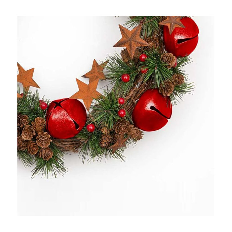 Faux PVC 15.74cm Christmas Wreath, Red