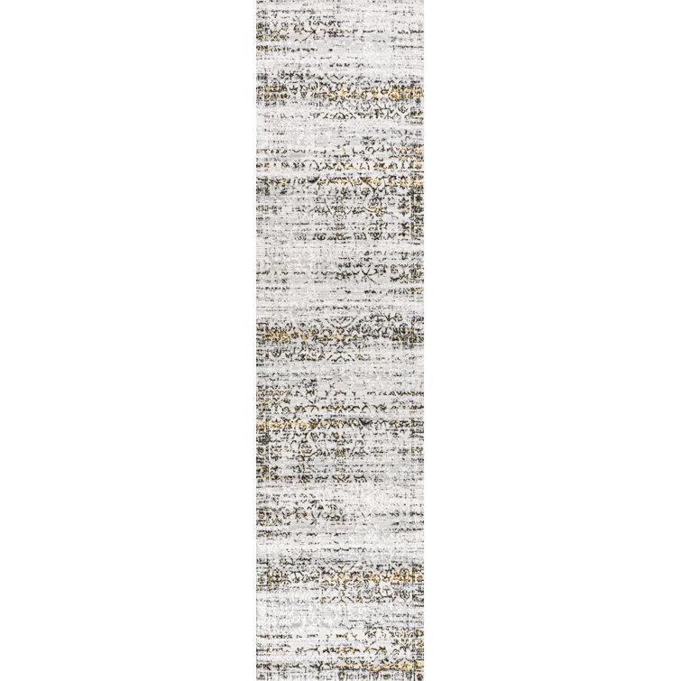 Tidal Modern Strie' Ivory/Black Rug